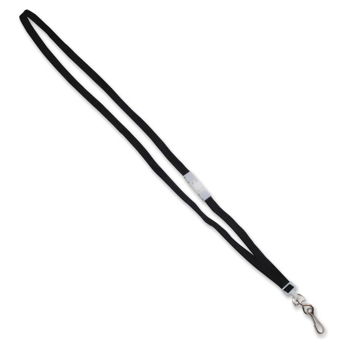 Advantus Lanyard w/ J-Hook, Breakaway FTR, 36 Inches, Pack of 24, Black