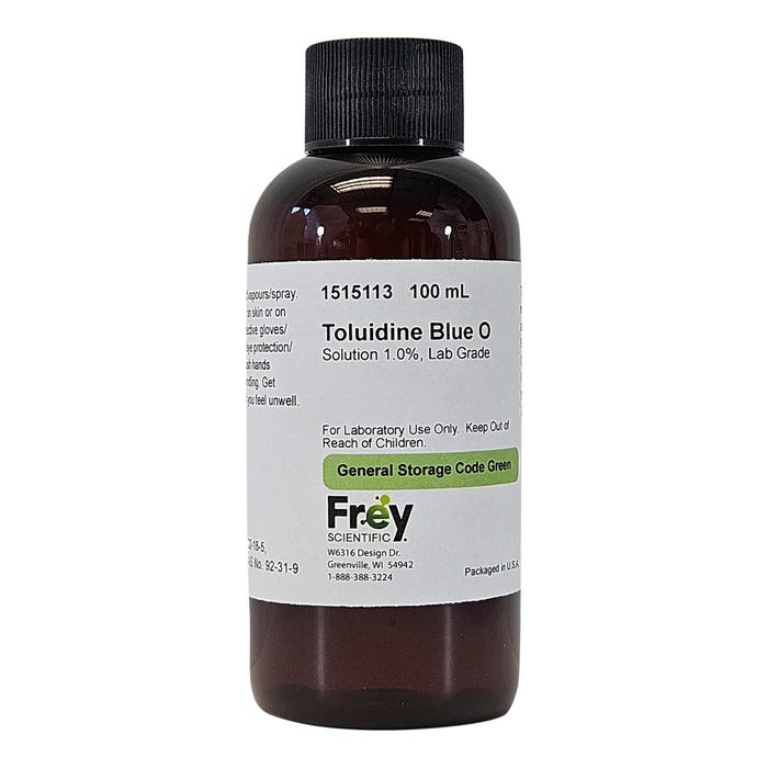 Frey Scientific Basic Blue Toluidine, Lab Grade, 100mL