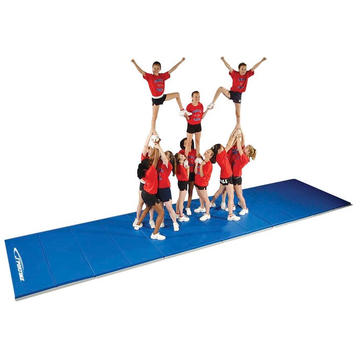Sportime Cross-Linked PE Mat with 2 End Hook and Loop Fasteners, 2 Inches Thick