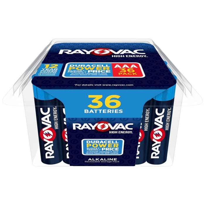 Rayovac High Energy AAA Batteries, Pack of 36