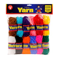 Hygloss Crafting Yarn, Assorted Colors, Set of 12 2133564