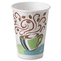 Dixie Foods PerfecTouch Coffee Haze Hot Cups, 12 oz, Multi, 160 Per Pack, Pack of 6
