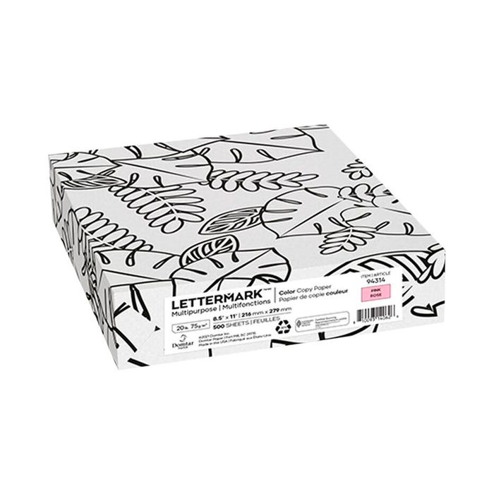 LetterMark Multi-Purpose Paper, 20 lb, 8-1/2 x 11 Inches, Pink, Pack of 500