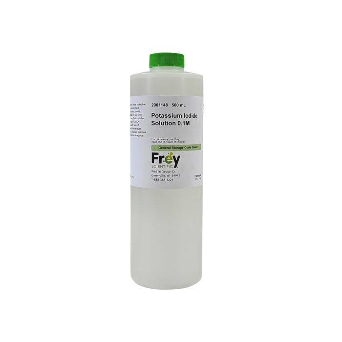 Frey Scientific Potassium Iodide, 0.1M Solution, 500mL