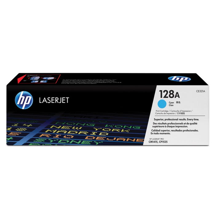 HP 128A Ink Cartridge, CE321A, Cyan