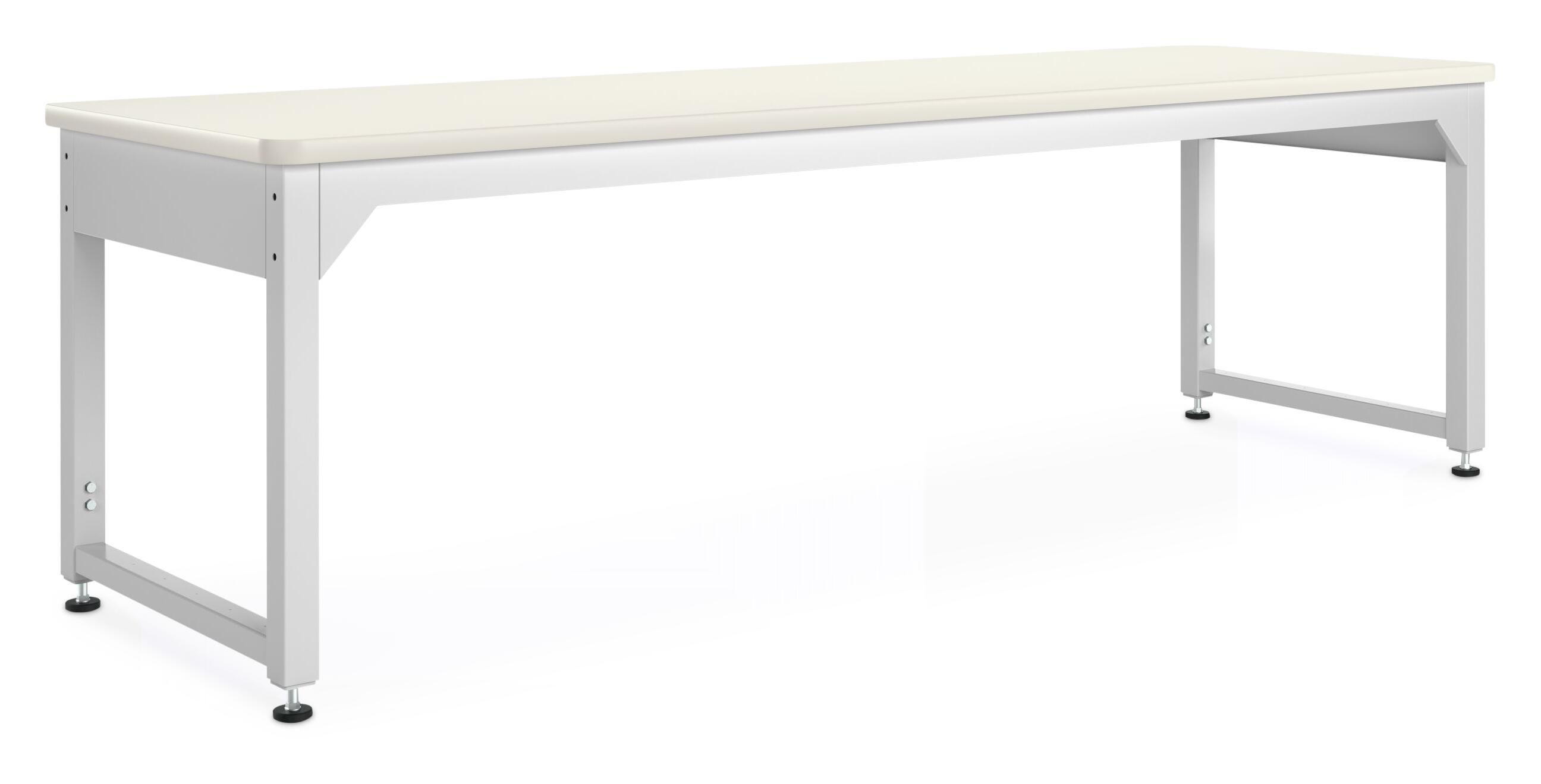 Diversified Spaces Fab Lab Adjustable Metal Tables, Almond Plastic Laminate Top, 96 x 30 Inches