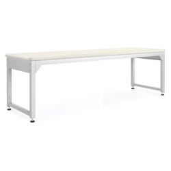 Diversified Spaces Fab Lab Adjustable Metal Tables, Almond Plastic Laminate Top, 96 x 30 Inches