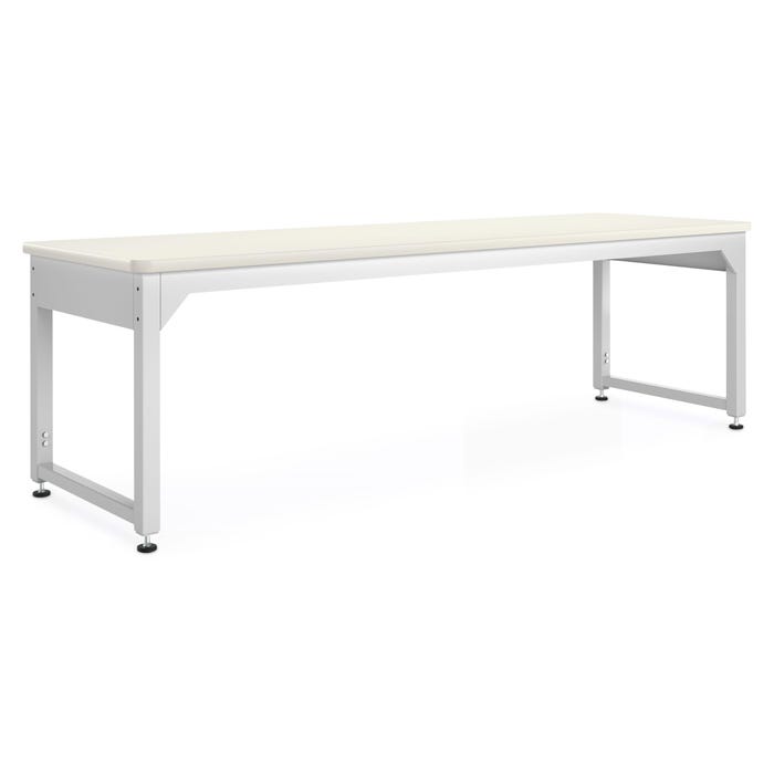 Diversified Spaces Fab Lab Adjustable Metal Tables, Almond Plastic Laminate Top, 96 x 30 Inches