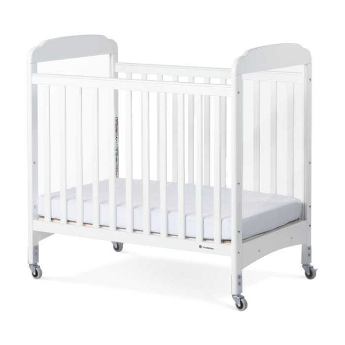Foundations Serenity Fixed Side Clearview Crib, 39-1/4 x 26-1/4 x 40 Inches, White