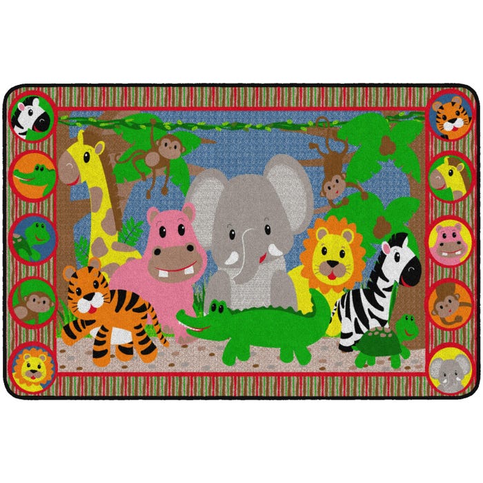 Flagship Carpets Jungle Matching Fun Carpet, Rectangle
