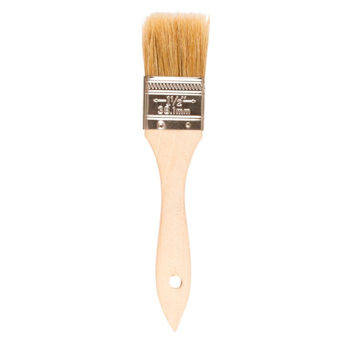 Jack Richeson Utility White Bristle Brushes, Flat Type, 1-1/2 Inches, Each