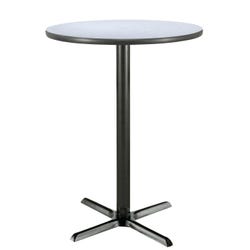KFI Seating Round Bar Height Cafe Pedestal Table, X-Style Base 4000517