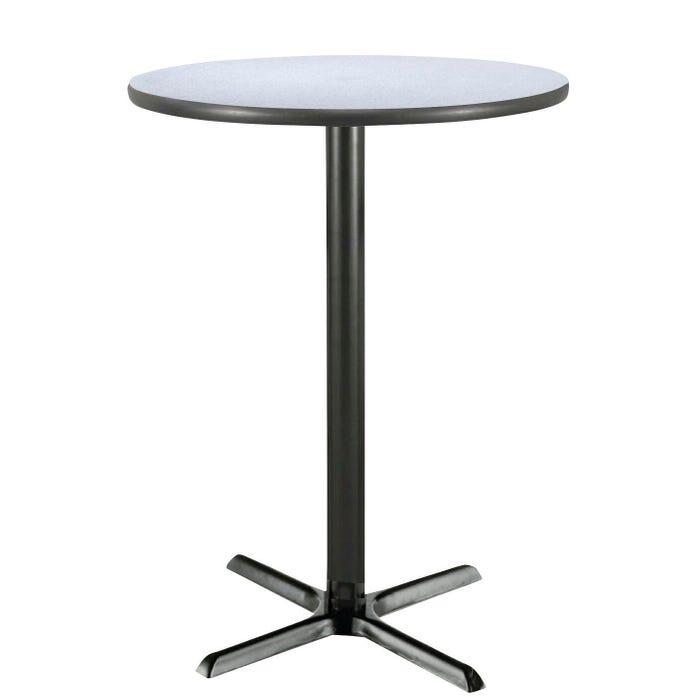 KFI Seating Round Bar Height Cafe Pedestal Table, X-Style Base