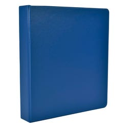 School Smart Round Ring Binder, Polypropylene, 1-1/2 Inches, Blue 086366