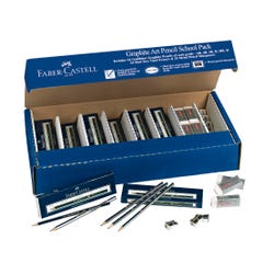 Faber-Castell Goldfaber Graphite Sketching Pencils School Pack, Assorted Hardness, Set of 192