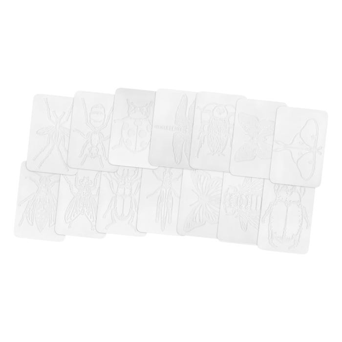 Roylco Insect Rubbing Plates, 4-1/2 x 6-1/2 Inches, Set of 16