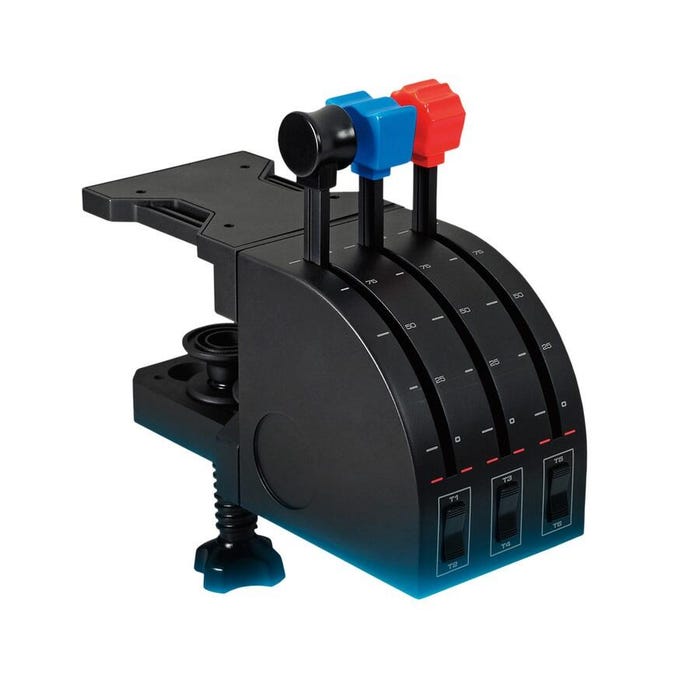 Saitek Professional Simulation Flight Throttle Quadrant Simulation Axis Levers 2212846