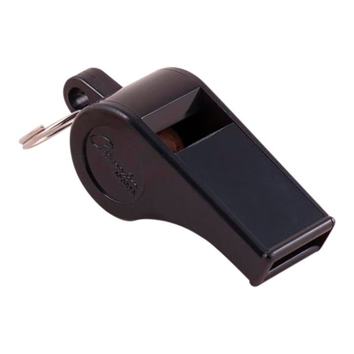 Champion Sports Plastic Whistles, Black, Pack of 12