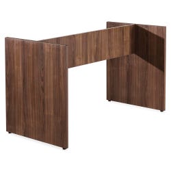Lorell 8 Foot Conference Tabletop Table Base, 2-Leg, Walnut, Item Number 1531546