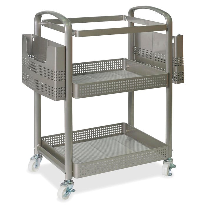 Lorell Mobile File Cart, 22-3/8 x 12-1/2 x 25-1/4 Inches, Champagne