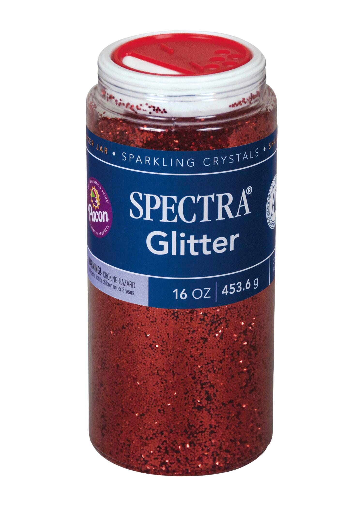 Spectra Arts & Crafts Glitter, Red, 16 oz., 1 Jar 2153464