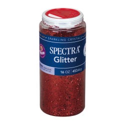 Spectra Arts & Crafts Glitter, Red, 16 oz., 1 Jar 2153464