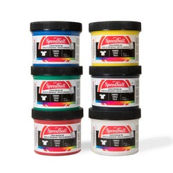 Speedball Fabric Screen Printing Ink, 4 Ounces, Assorted Colors, Set of 6