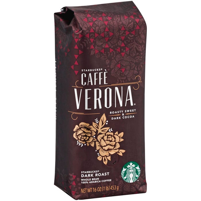 Starbucks Caffe Verona Dark Roast Coffee -- Coffee, Dark Roast, Whole Bean, 16 oz., Multi