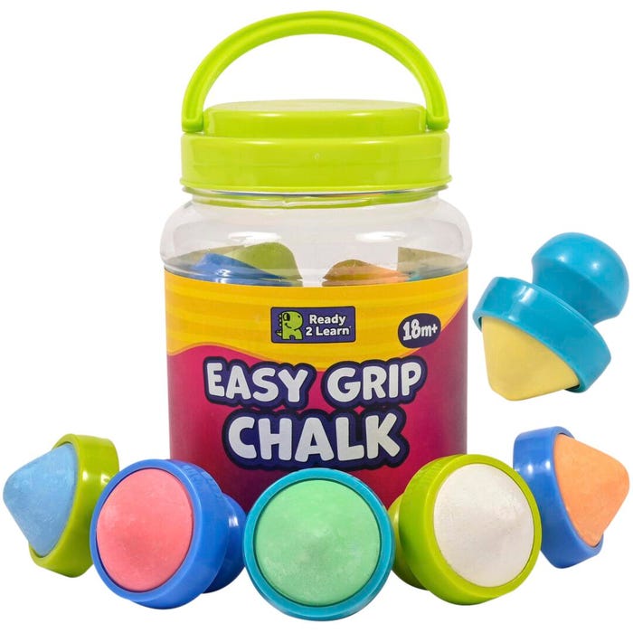 Ready2Learn Easy Grip Chalk, Assorted Colors, Set of 6