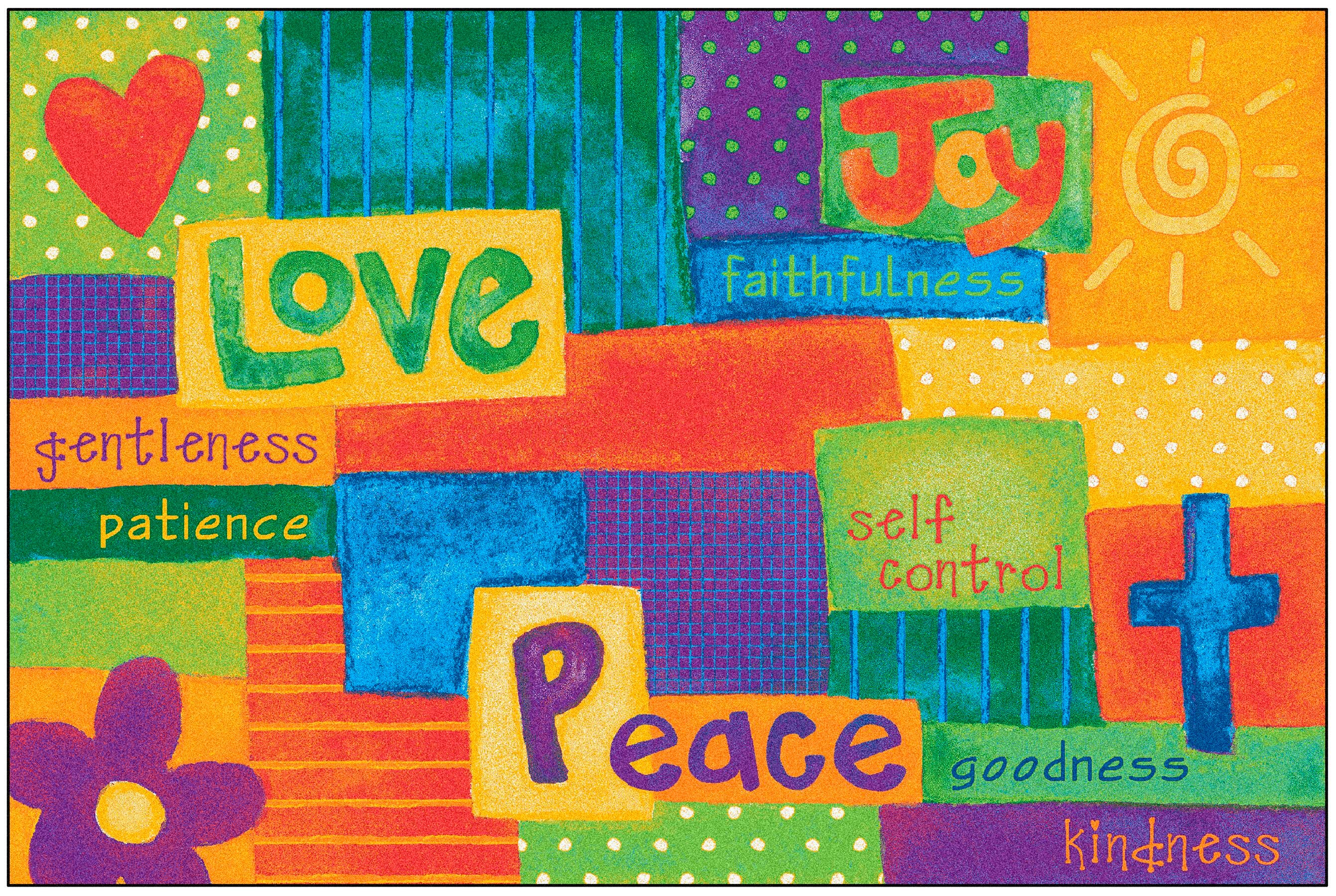 Carpets for Kids KID$Value PLUS Spiritual Fruit Painted Carpet, Rectangle 4002201