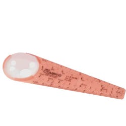 SAFE-T Calibrated Rule Compass with Inch/Metric Rulers, 1/16 Inch Graduation, 1/4 to 10 Inches 061350