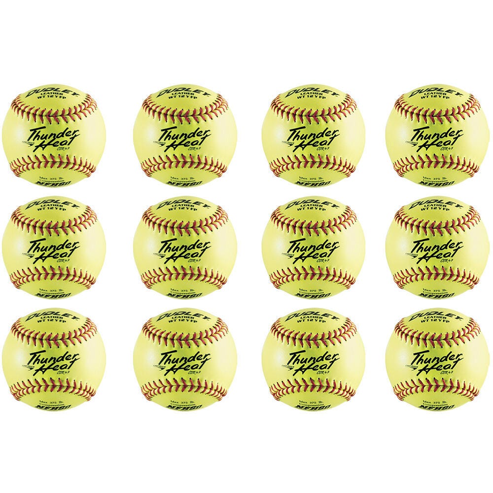 Dudley Thunder Heat Softballs, Set of 12 2216593