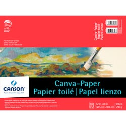 Canson Paper Canva-Pad, 12 x 16 in, White, 10 Sheets/Pad Item Number 417148