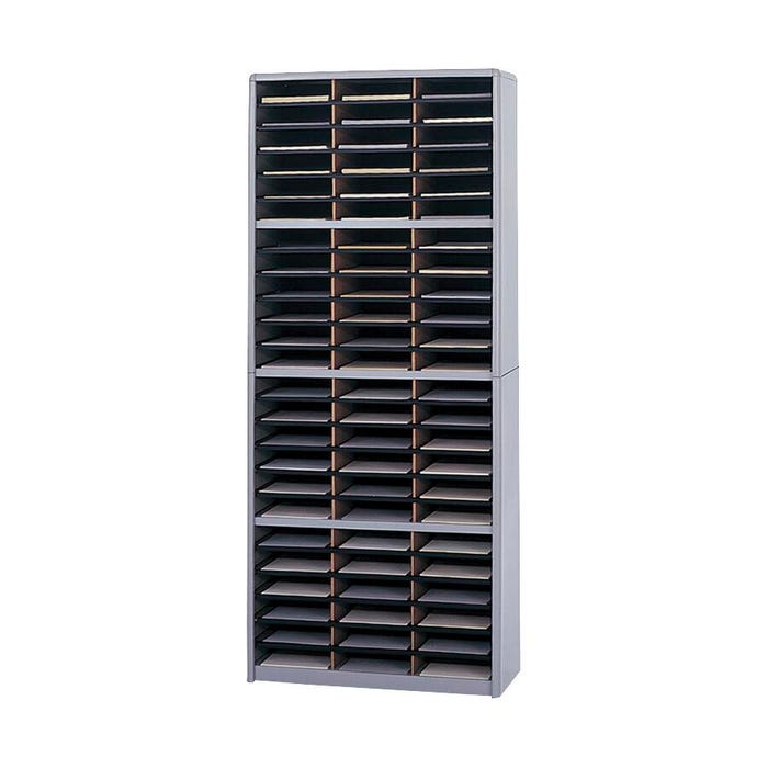 Safco Value Sorter 72 Compartment Literature Organizer, 32-1/4 x 13-1/2 x 75 Inches