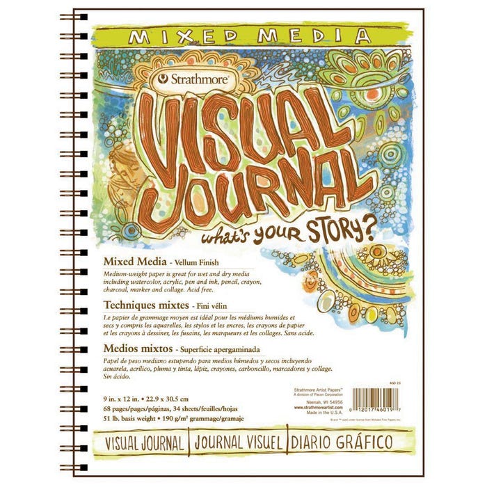 Strathmore Visual Mixed Media Pad, 9 x 12 Inches, 90 lb, 34 Sheets