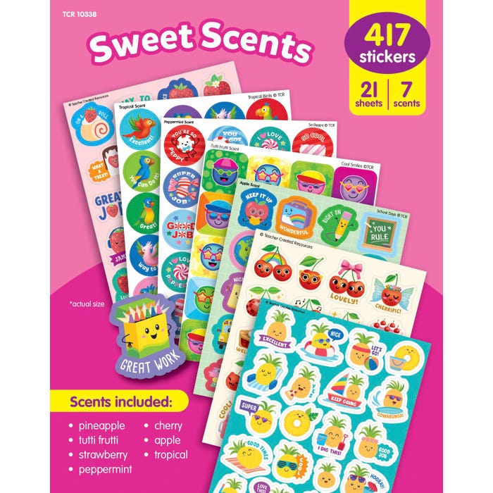 Teacher Created Resources Smelly Stickers, Sweet Scents, Pack of 417