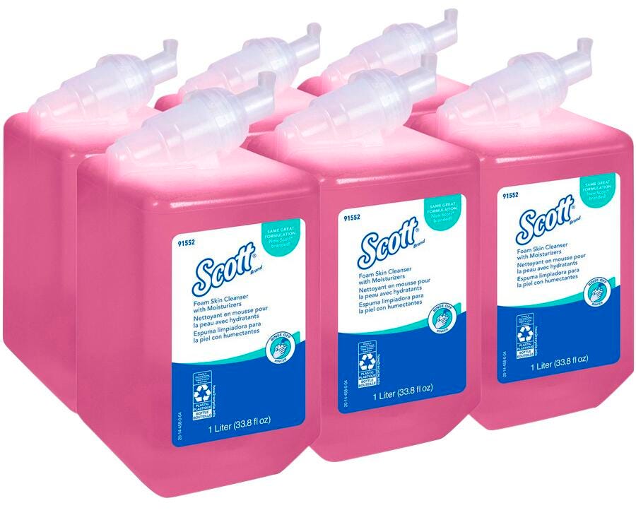 Kleenex Foam Skin Cleanser Refill with Moisturizer, 1000 ml, Pink, Carton of 6, Item Number 1541845