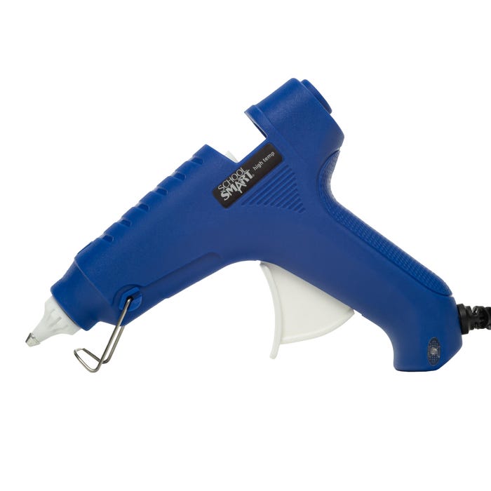 School Smart High Temperature Glue Gun, Full Size Standard, 40 Watt, Blue
