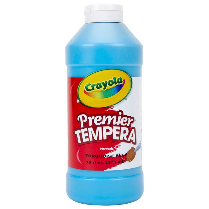 Crayola Premier Tempera Paint, 1 Pint Bottle, Turquoise