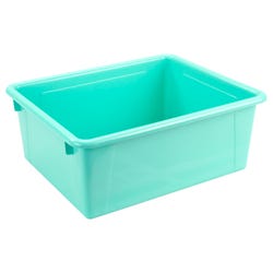 School Smart Deep Storage Bin, 10-3/4 x 13-3/8 x 5-1/4 Inches, Teal 2019916