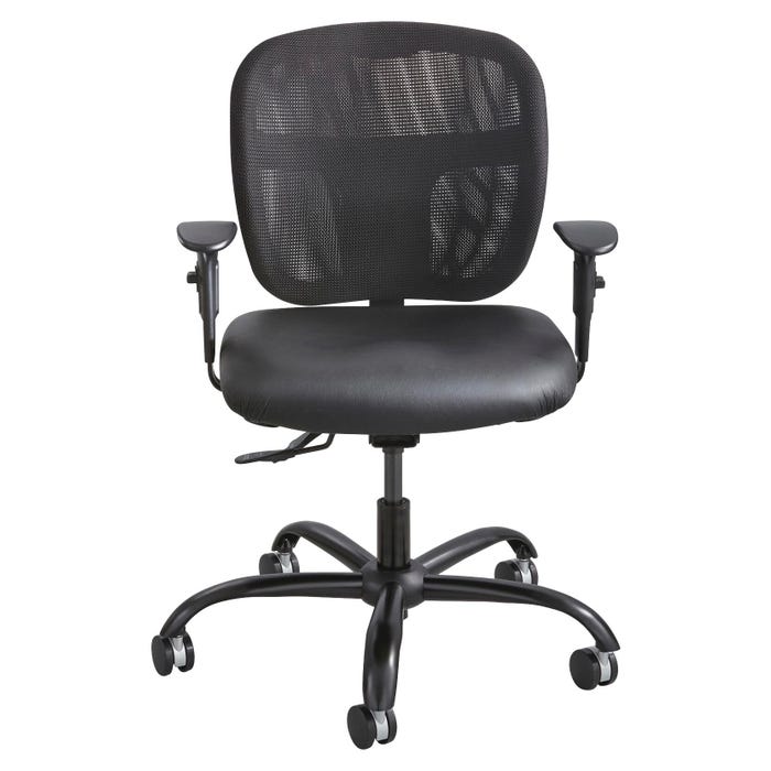Safco Vue Intensive Use Mesh Task Chair, 26 x 26 x 37 Inches, Vinyl Seat, Black
