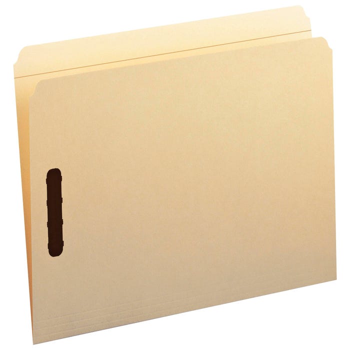 Smead Fastener Folders, Letter Size, Straight Cut, 2 K-Style Fasteners, Manila, Pack of 50