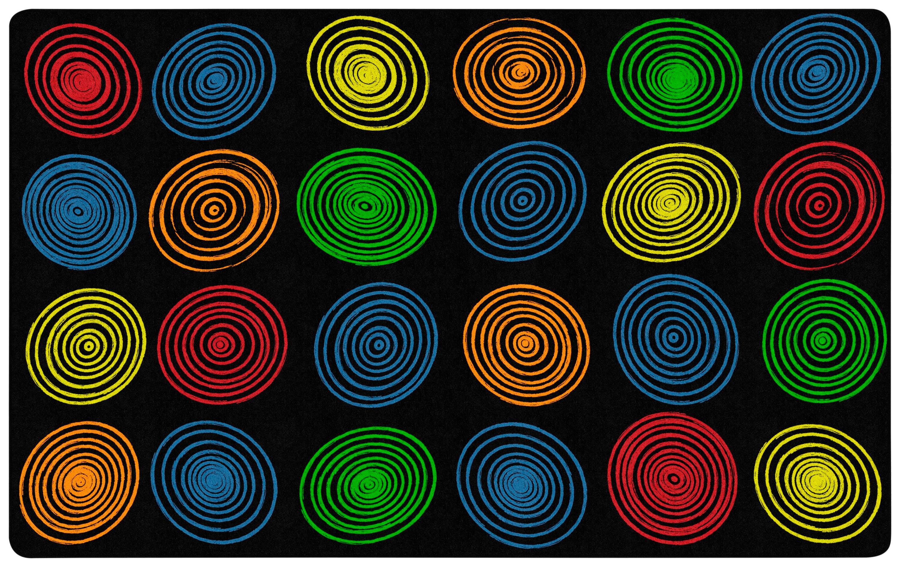 Flagship Carpets Circles Carpet, Rectangle 4000149