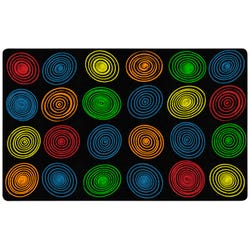 Flagship Carpets Circles Carpet, Rectangle 4000149