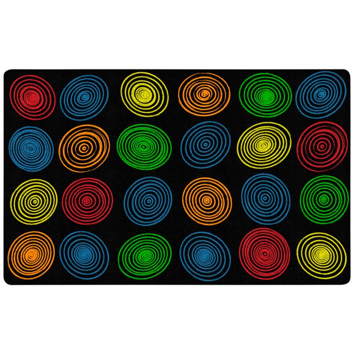 Flagship Carpets Circles Carpet, Rectangle