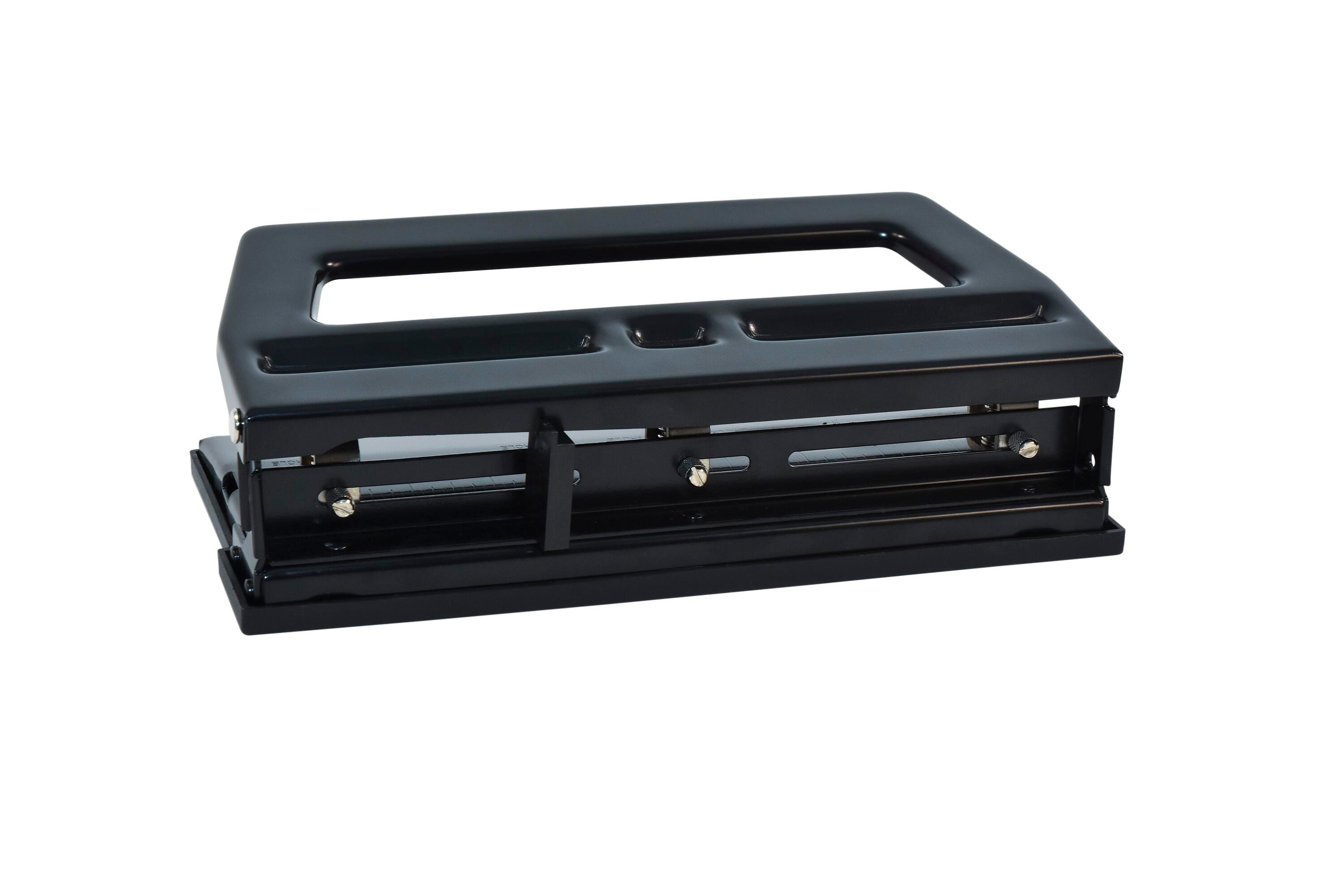 School Smart 3-Hole Heavy Duty Punch, 40 Sheet Capacity, 9/32 Inches, Black Item Number 038174