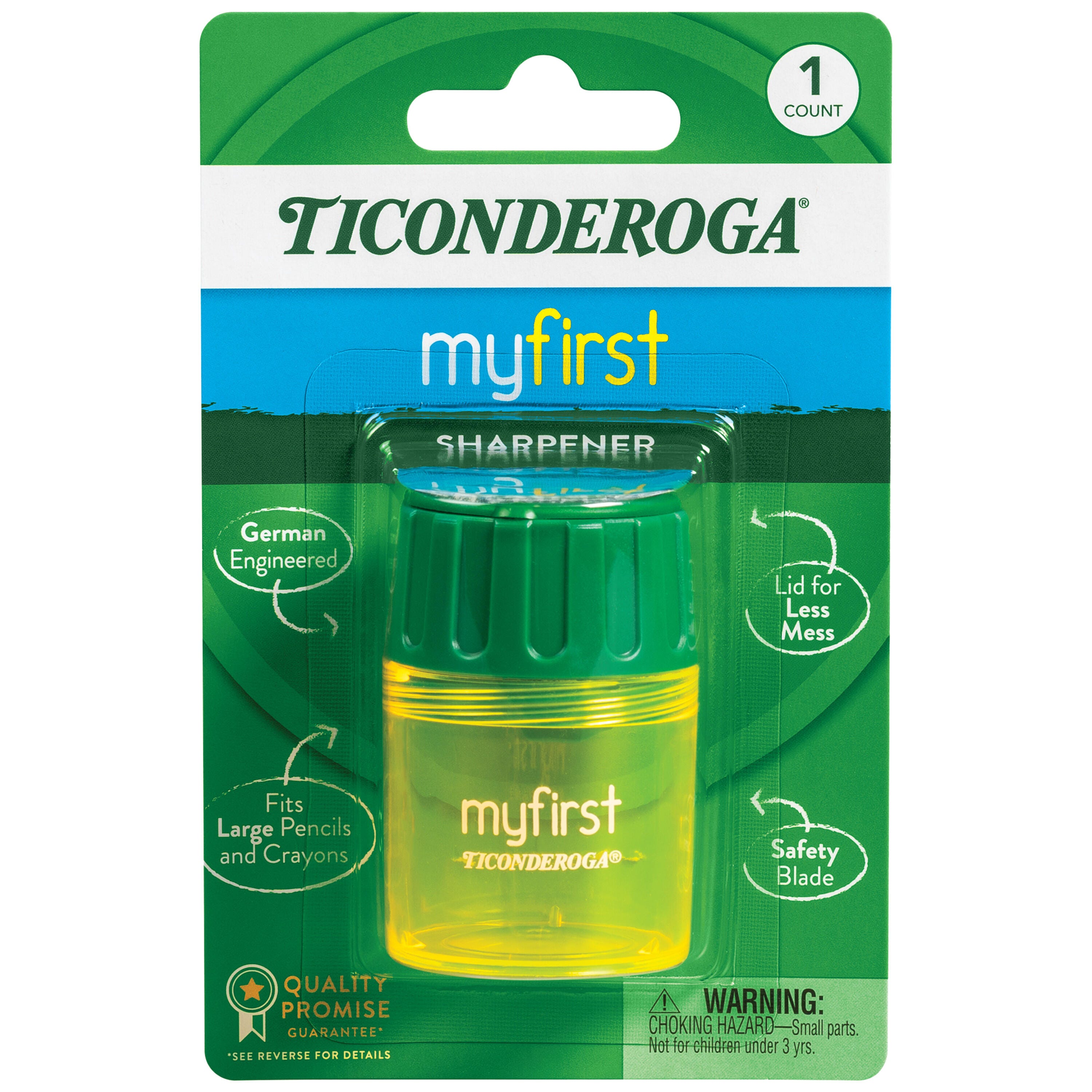 Ticonderoga My First Sharpener, Yellow/Green 2133658