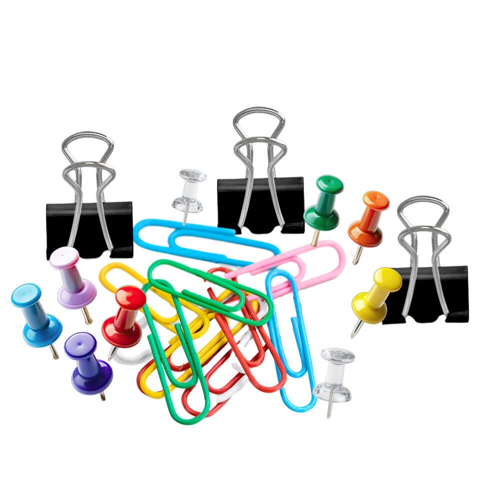 Image for School Smart Teachers Clip and Pin Set, Assorted, Pack of 3 Tubs from School Specialty