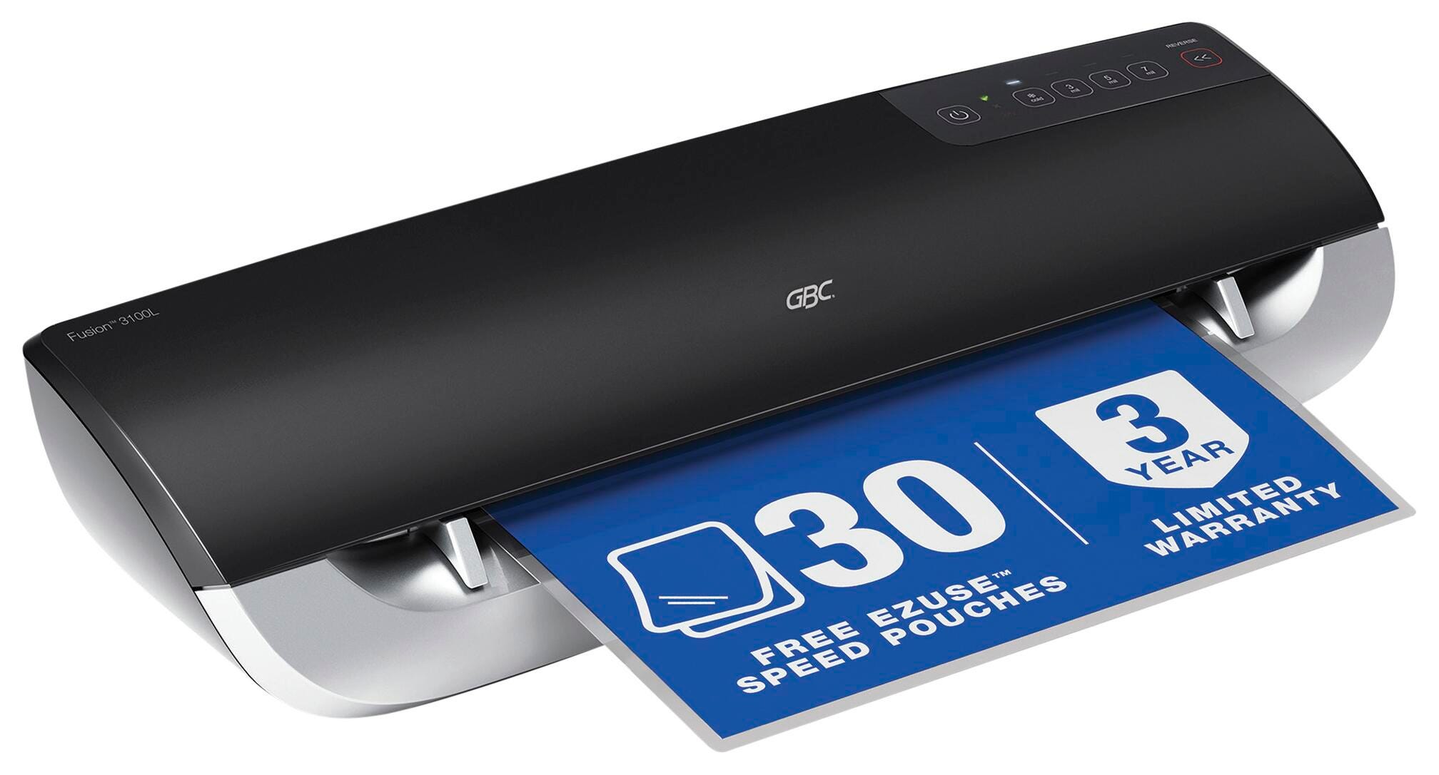 Swingline GBC Fusion 3100L Laminator, 12 Inch Throat, 7 mil Pouch, Black, Item Number 1446468