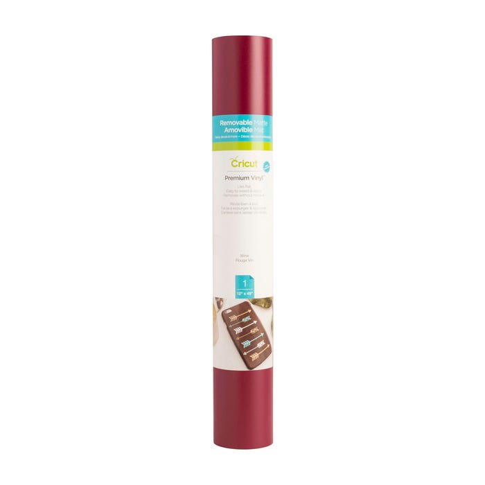 Cricut Removable Adhesive Vinyl, 12 x 48 Inches, Matte, Wine